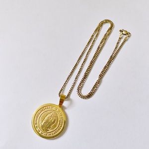 Gold Mary Pendant